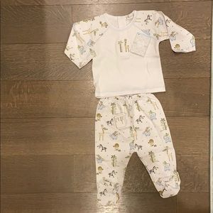 Kissy Kissy jungle footed pajama set